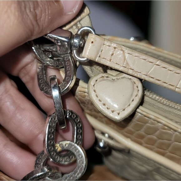 Brighton Trixie Handbag Quilted Hearts Leather Shoulder Crossbody Purse - Picture 10 of 15